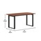 Emma and Oliver Remy 60x30 Dining or Gaming Table with Double Sided Laminate Table Top and Heavy Duty U-Frame Steel Base